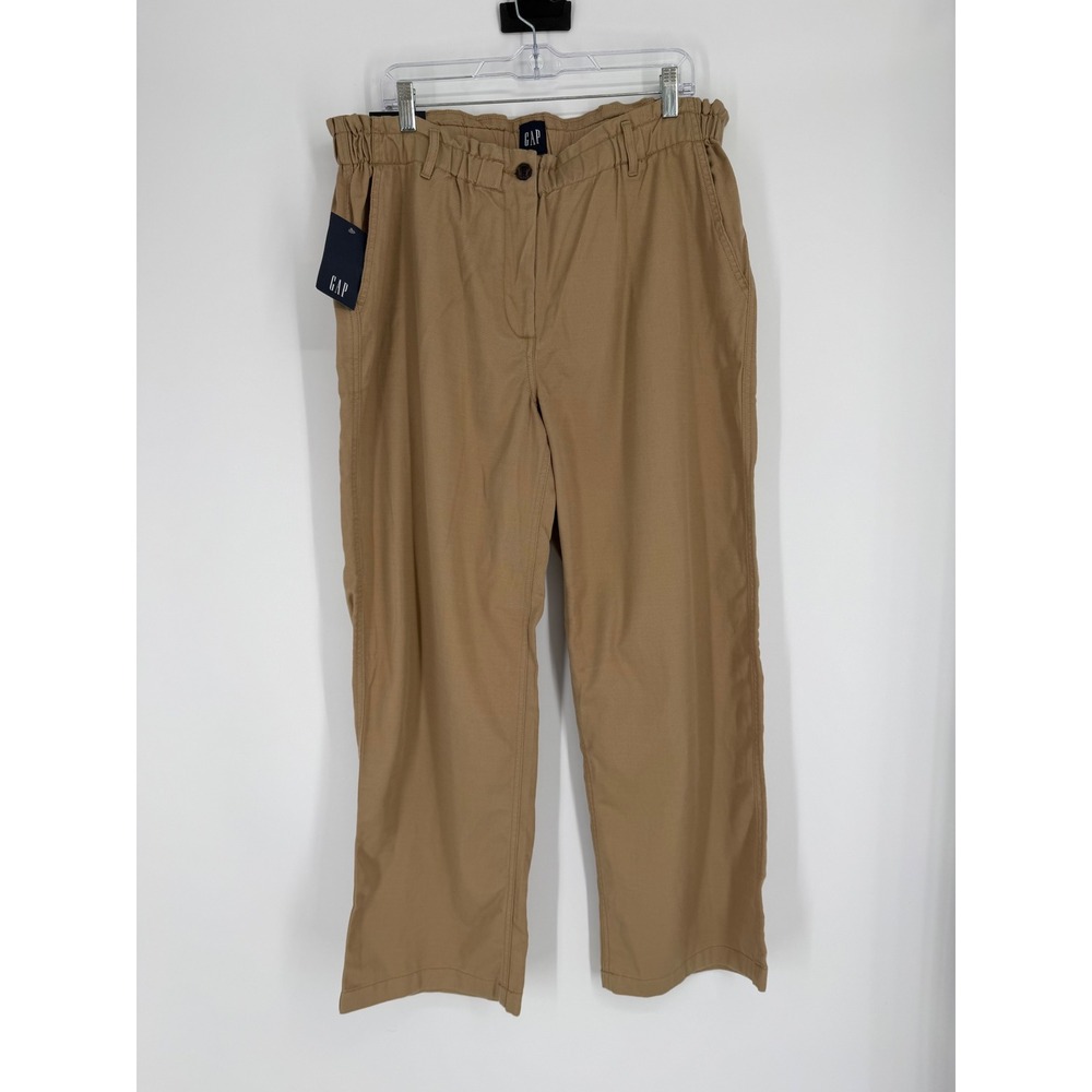 Gap Womens Easy Twill Pant XL Tan Khaki Casual Office Minimalist Chic Career